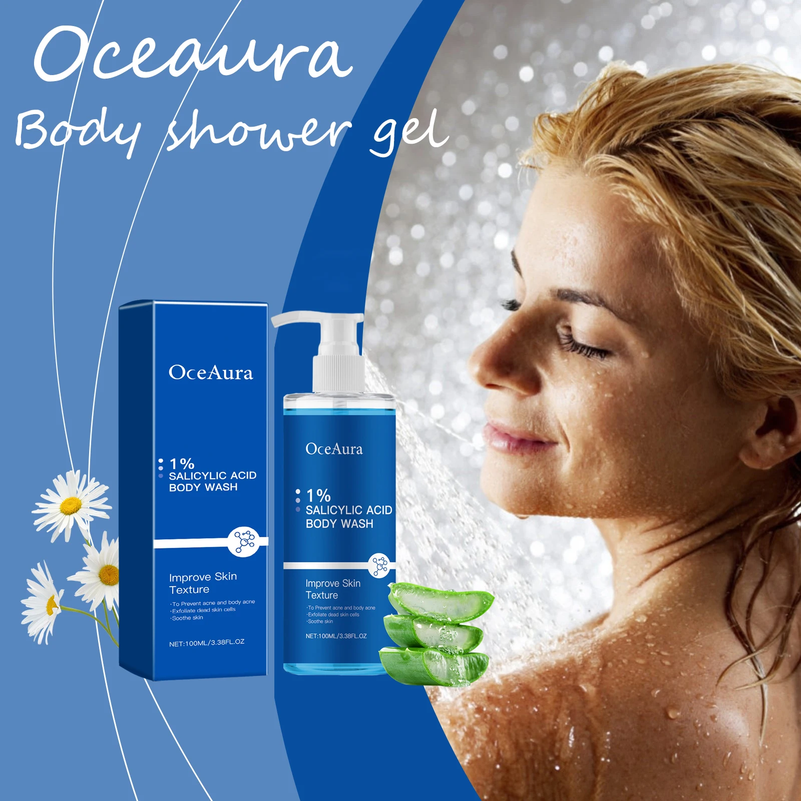 Oceaura Salicylic Acid Body Bath Gel Daily Exfoliating Remove Dead Skin Oil Control Deep Cleaning Dirt Gentle Body Shower Gel
Oceaura Salicylic Acid Body Bath Gel Daily Exfoliating Remove Dead Skin Oil Control Deep Cleaning Dirt Gentle Body Shower Gel