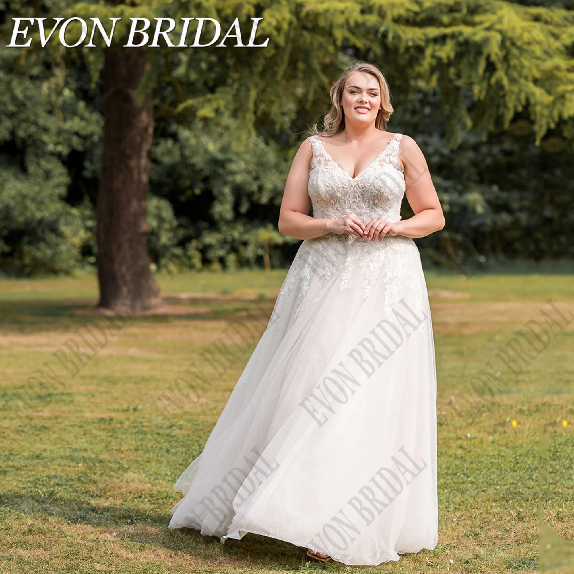 EVON BRIDAL Vintage Plus Size Wedding Dress A-Line Appliques Lace V-Neck Bridal Gown Elegant Princess Bride Gown Customized
EVON BRIDAL Vintage Plus Size Wedding Dress A-Line Appliques Lace V-Neck Bridal Gown Elegant Princess Bride Gown Customized