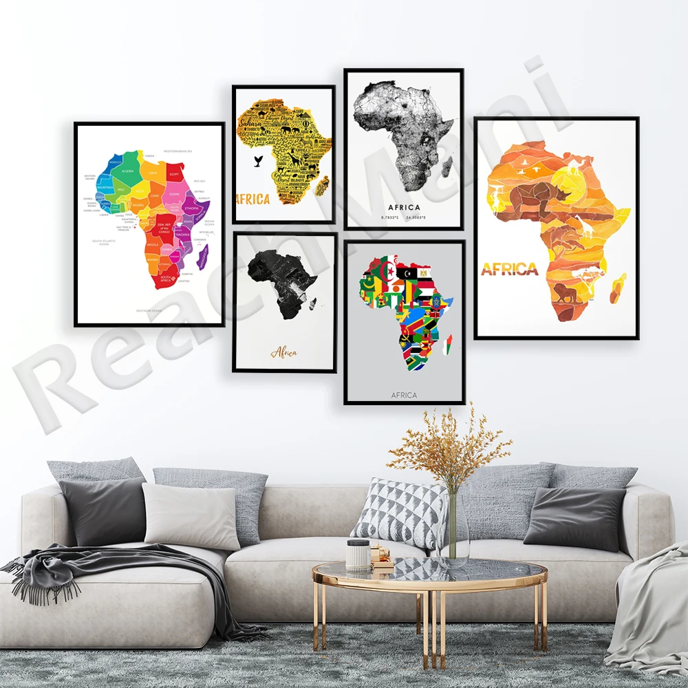 Africa Map, African Animals Map, African Continent - South Africa - Kenya - Ghana, Jamaica Map, Caribbean Islands, Travel Poster
Africa Map, African Animals Map, African Continent - South Africa - Kenya - Ghana, Jamaica Map, Caribbean Islands, Travel Poster