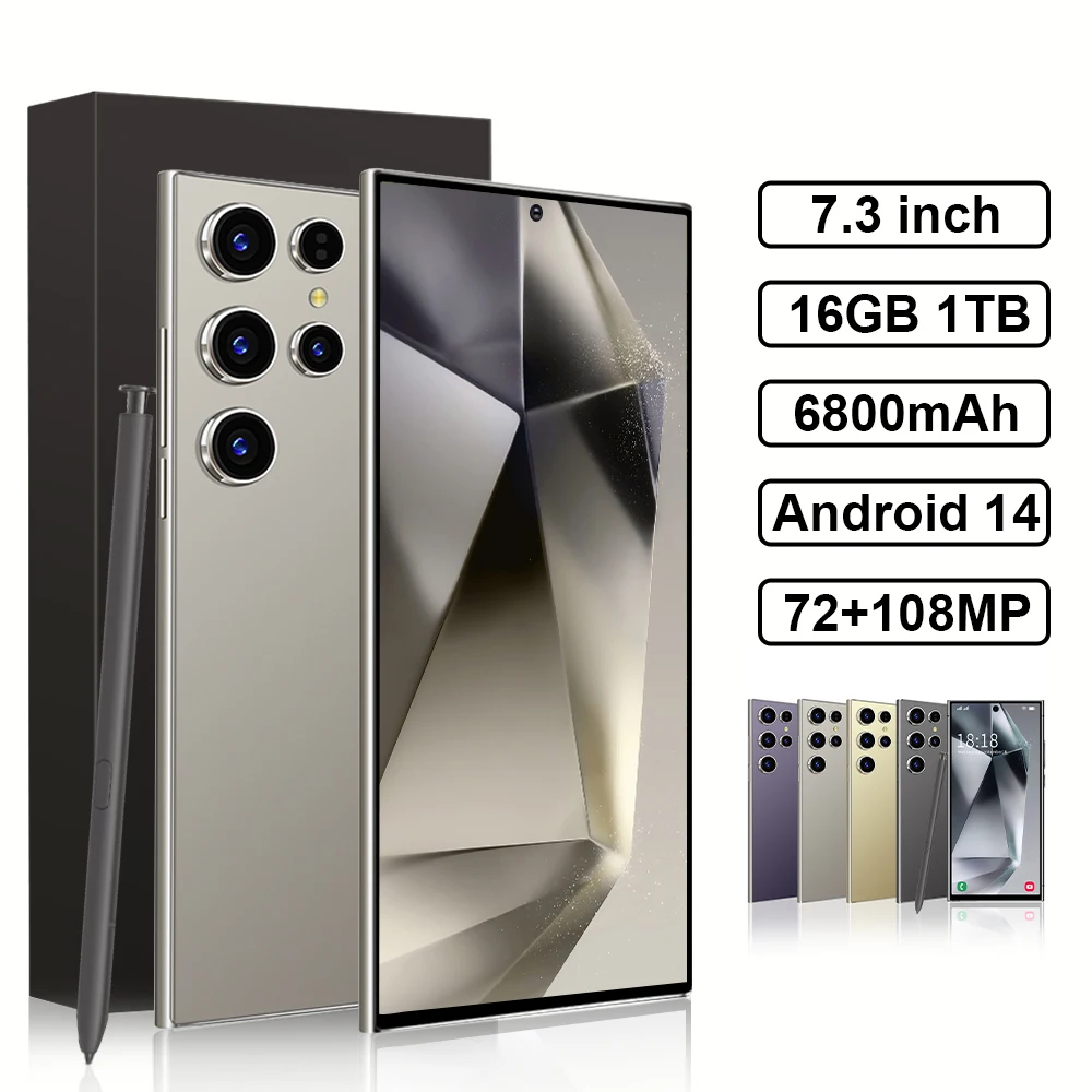 2025 Global version Mobile Phones S24 Ultra 7.3HD Cellphones 22G+2T Original Smartphone Dual SIM Android 14 7800mAh 5G Phone
2025 Global version Mobile Phones S24 Ultra 7.3HD Cellphones 22G+2T Original Smartphone Dual SIM Android 14 7800mAh 5G Phone