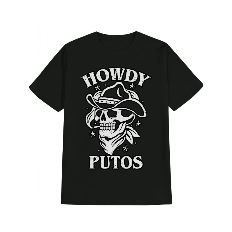Men'S Casual Crew Neck T-Shirt with Skull and Cowboy Hat Design Perfect for Everyday Tshir Comfortable Fit Skull Graphic Tee
Men'S Casual Crew Neck T-Shirt with Skull and Cowboy Hat Design Perfect for Everyday Tshir Comfortable Fit Skull Graphic Tee