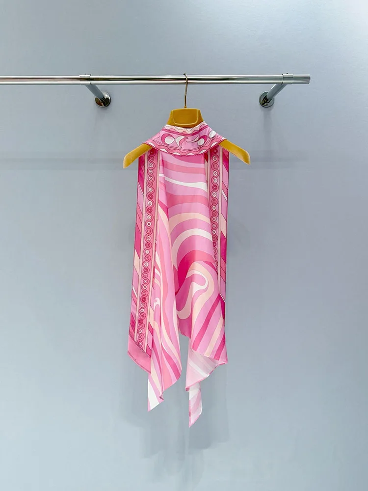 2026 Runway Designer Sexy Backless Silk Ribbon Blouse Women's High Quality Holiday Printing Shirt Women
2026 Runway Designer Sexy Backless Silk Ribbon Blouse Women's High Quality Holiday Printing Shirt Women