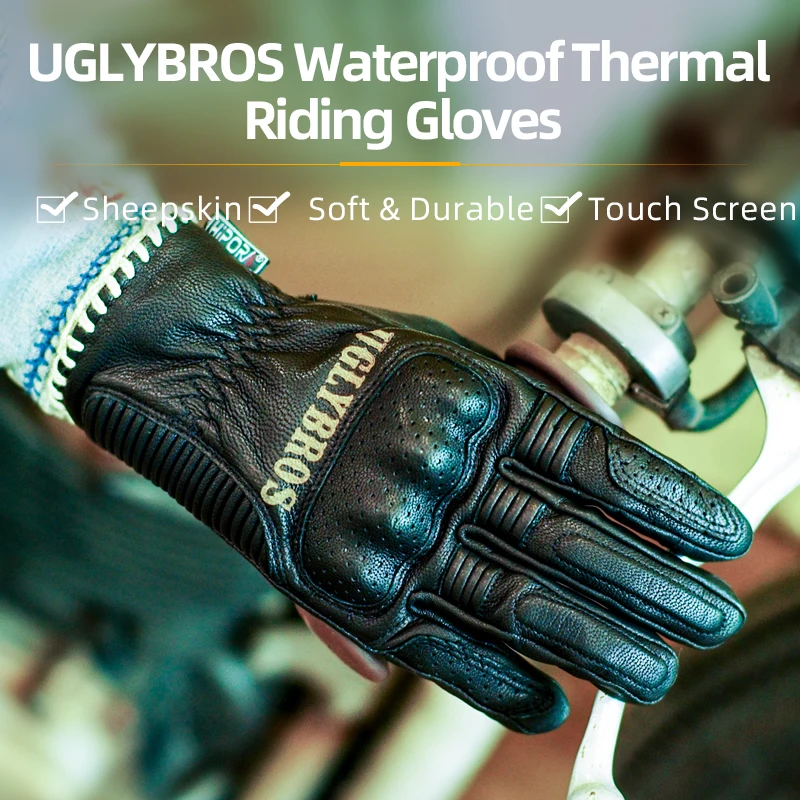 UGLYBROS Winter Leather Motorcycle Gloves Retro Motorbike Riding Gloves Touch Screen Thermal Outdoor Motocross Moto Racing Biker
UGLYBROS Winter Leather Motorcycle Gloves Retro Motorbike Riding Gloves Touch Screen Thermal Outdoor Motocross Moto Racing Biker