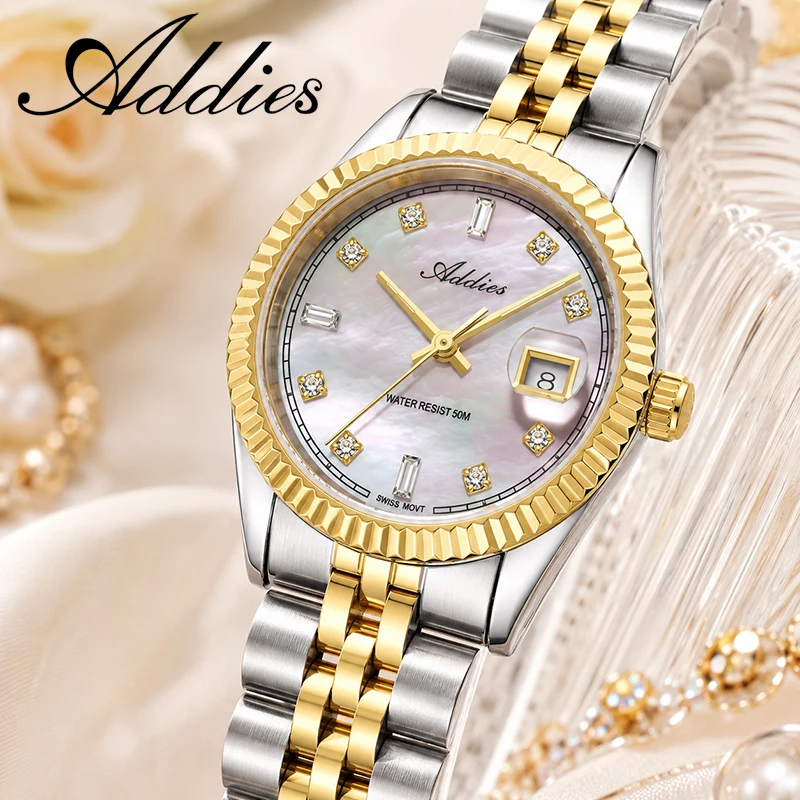 ADDIES Top Brand Quartz Watch for Women Sapphire Crystal Stainless Steel 5Bar Waterproof Sport Business Ladies Wristwatch New
ADDIES Top Brand Quartz Watch for Women Sapphire Crystal Stainless Steel 5Bar Waterproof Sport Business Ladies Wristwatch New