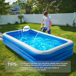 Extra-Large Inflatable Adult Swimming Pool 310cm / 180cm Spacious Family Swimming Pool 125inch Made of Multi-Layer Thickened Pvc Material, Foldable Oversized Inflatable Structure, Highly Durable, Perfect for Outdoor Use, Gardens, Backyards, and Summer Wat
Extra-Large Inflatable Adult Swimming Pool 310cm / 180cm Spacious Family Swimming Pool 125inch Made of Multi-Layer Thickened Pvc Material, Foldable Oversized Inflatable Structure, Highly Durable, Perfect for Outdoor Use, Gardens, Backyards, and Summer Wat