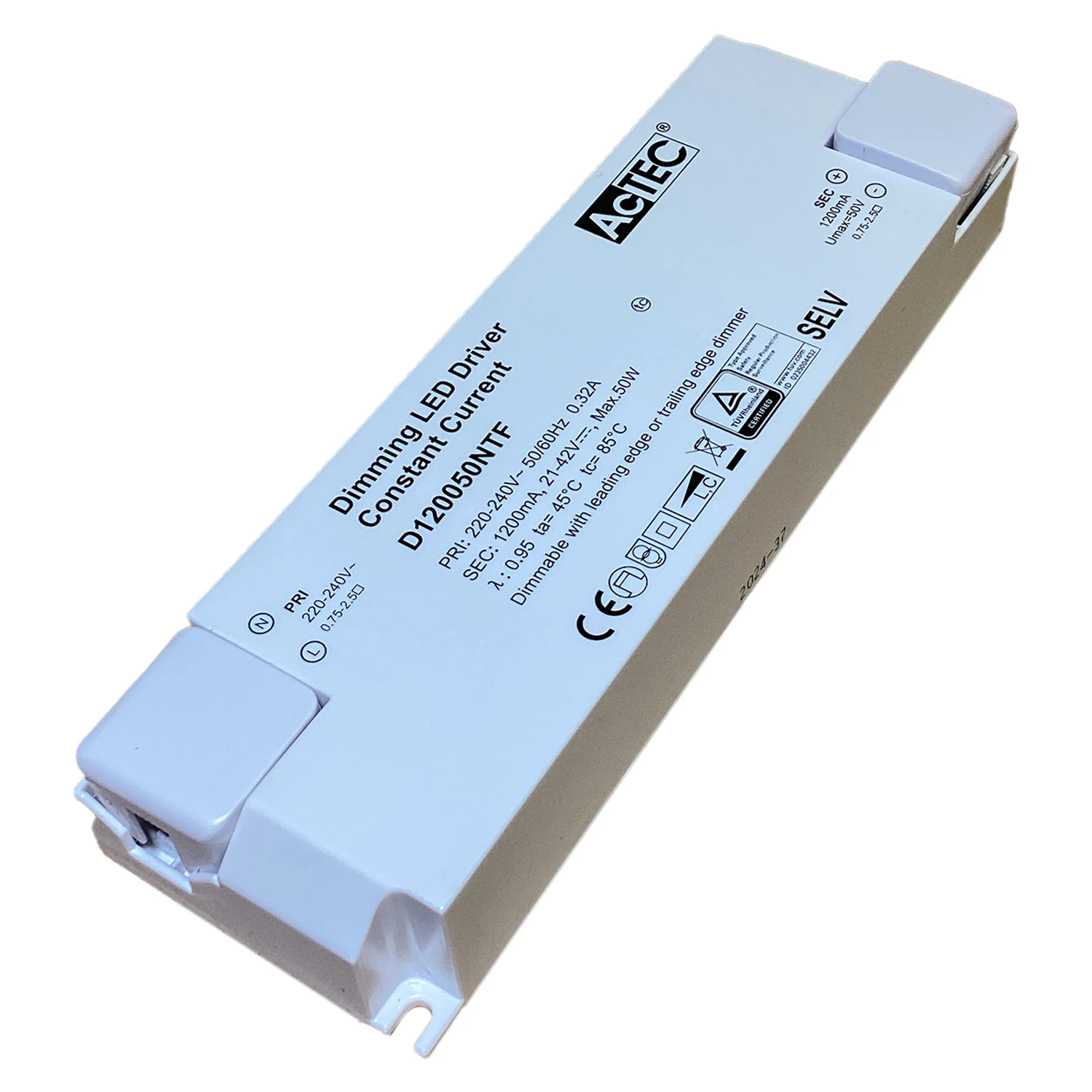 Flicker-free AcTEC 1200mA 50W TRIAC Dimming LED Driver (CC) 1200mA D120050NTF Smooth Dimming Compatible with Most dimmer
Flicker-free AcTEC 1200mA 50W TRIAC Dimming LED Driver (CC) 1200mA D120050NTF Smooth Dimming Compatible with Most dimmer