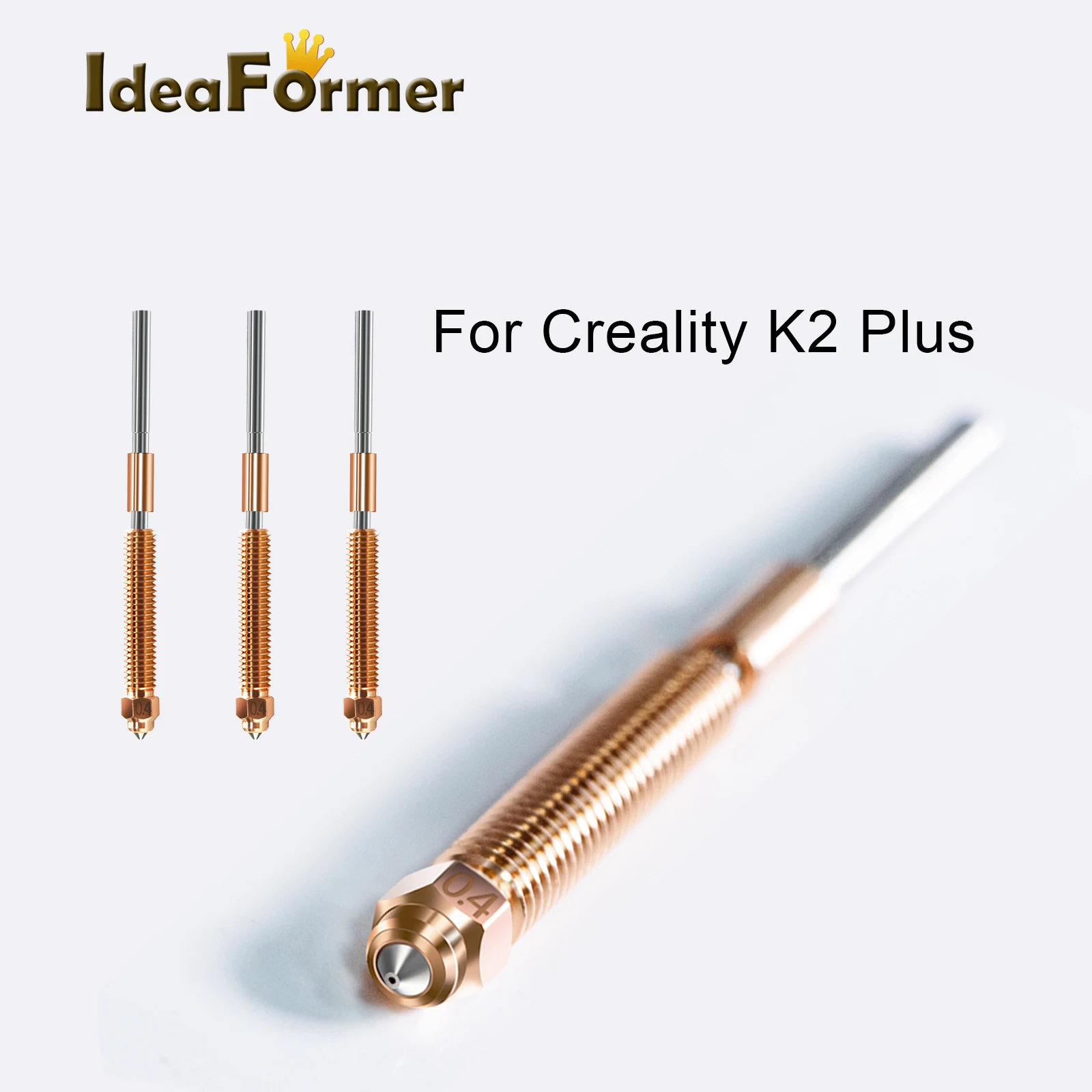 Для Creality K2 Plus Комплект быстросменных сопел 0,4 мм, конструкция из закаленной стали для аксессуаров для 3D-принтеров Creality K2 Plus.
Для Creality K2 Plus Комплект быстросменных сопел 0,4 мм, конструкция из закаленной стали для аксессуаров для 3D-принтеров Creality K2 Plus.