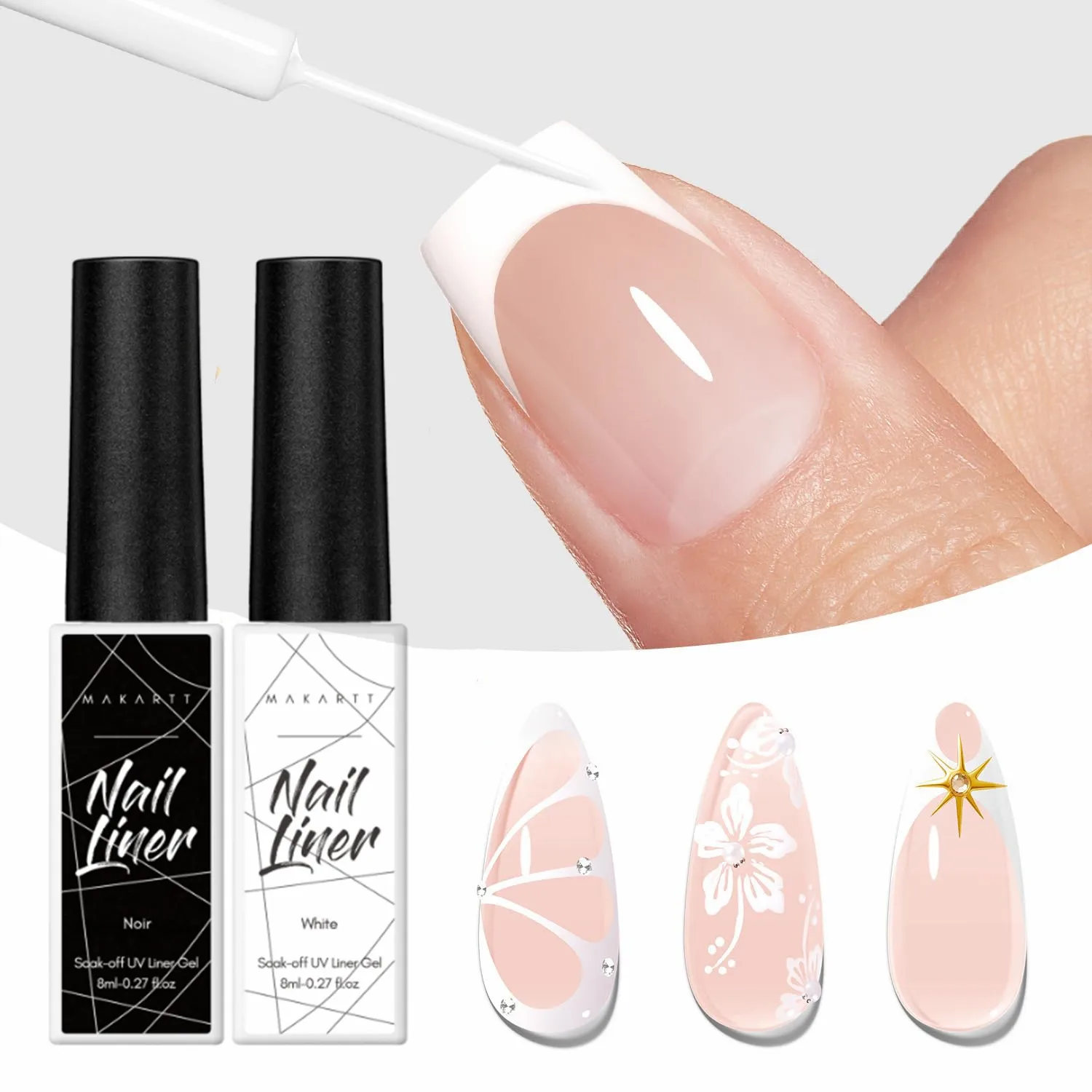 Makartt Painting Nail Gel Liner Polish ,Black and White Gel Liner Nail Polish Drawing Frech Nail Gel Decoration DIY and Salon
Makartt Painting Nail Gel Liner Polish ,Black and White Gel Liner Nail Polish Drawing Frech Nail Gel Decoration DIY and Salon