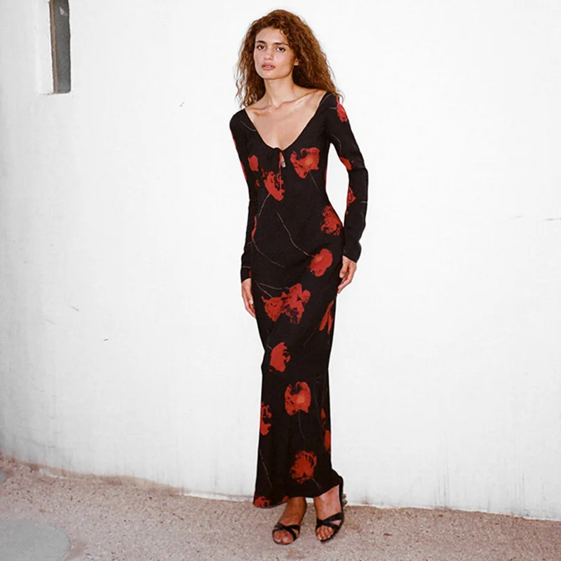 SKMY Women Clothing Contrast Color Printed V-Neck Lace-Up High Waisted Wrap Hip Long Dresses Autumn New Long Sleeve Party Dress
SKMY Women Clothing Contrast Color Printed V-Neck Lace-Up High Waisted Wrap Hip Long Dresses Autumn New Long Sleeve Party Dress