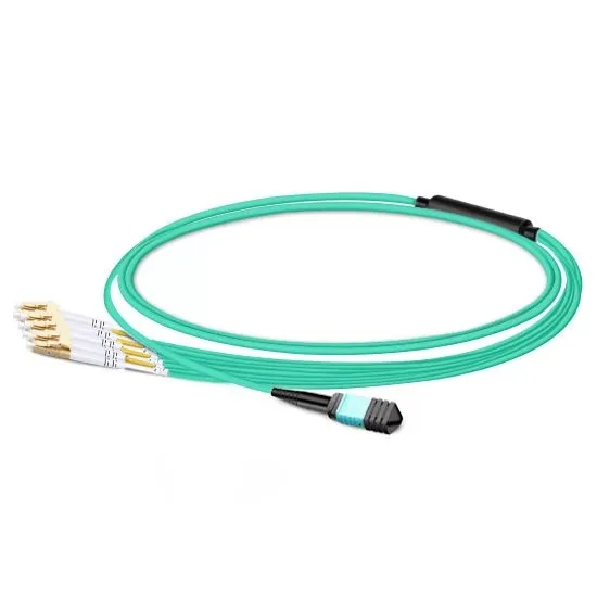 OM3 12core MPO Female to 4 LC UPC Duplex 50/125 Multimode Fiber Breakout Cable, 8 Fibers, Type B, LSZH 2.0mm,
OM3 12core MPO Female to 4 LC UPC Duplex 50/125 Multimode Fiber Breakout Cable, 8 Fibers, Type B, LSZH 2.0mm,
