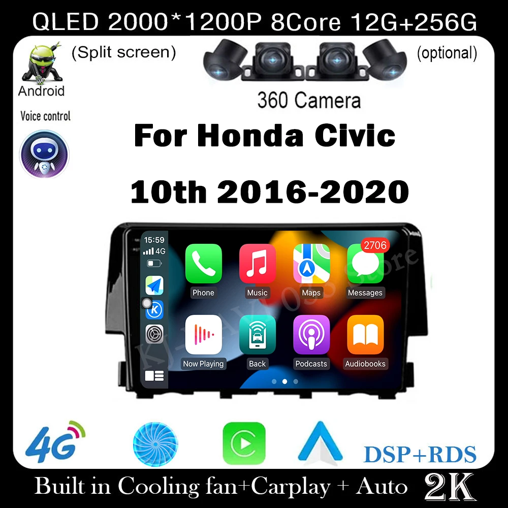 9-дюймовый Android 14 CarPlay радио для Honda Civic 10th 2016-2020 4G DSP Android Авто мультимедийный плеер GPS Стерео головное устройство
9-дюймовый Android 14 CarPlay радио для Honda Civic 10th 2016-2020 4G DSP Android Авто мультимедийный плеер GPS Стерео головное устройство
