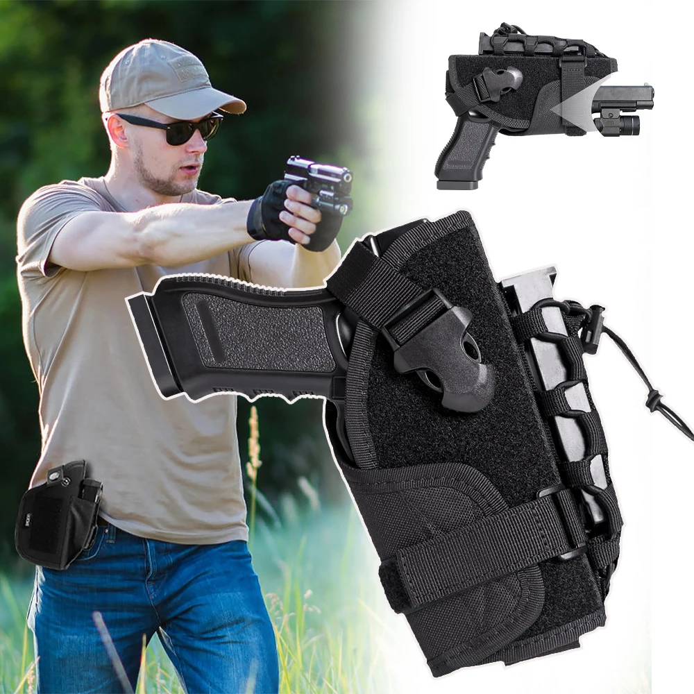 Tactical Pistol Gun Holster Cover Pack Molle Universal Concealed Carry Gun Holster With Mag Pouch for Men Women Outdoor Shooting
Tactical Pistol Gun Holster Cover Pack Molle Universal Concealed Carry Gun Holster With Mag Pouch for Men Women Outdoor Shooting