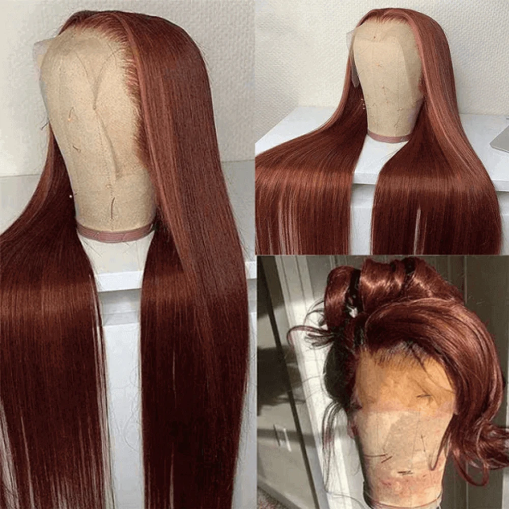 13x6 Reddish Brown Lace Front Wigs Pre-Plucked Glueless Copper Red Brown Straight HD Synthetic Lace Front Wig For Black Women
13x6 Reddish Brown Lace Front Wigs Pre-Plucked Glueless Copper Red Brown Straight HD Synthetic Lace Front Wig For Black Women