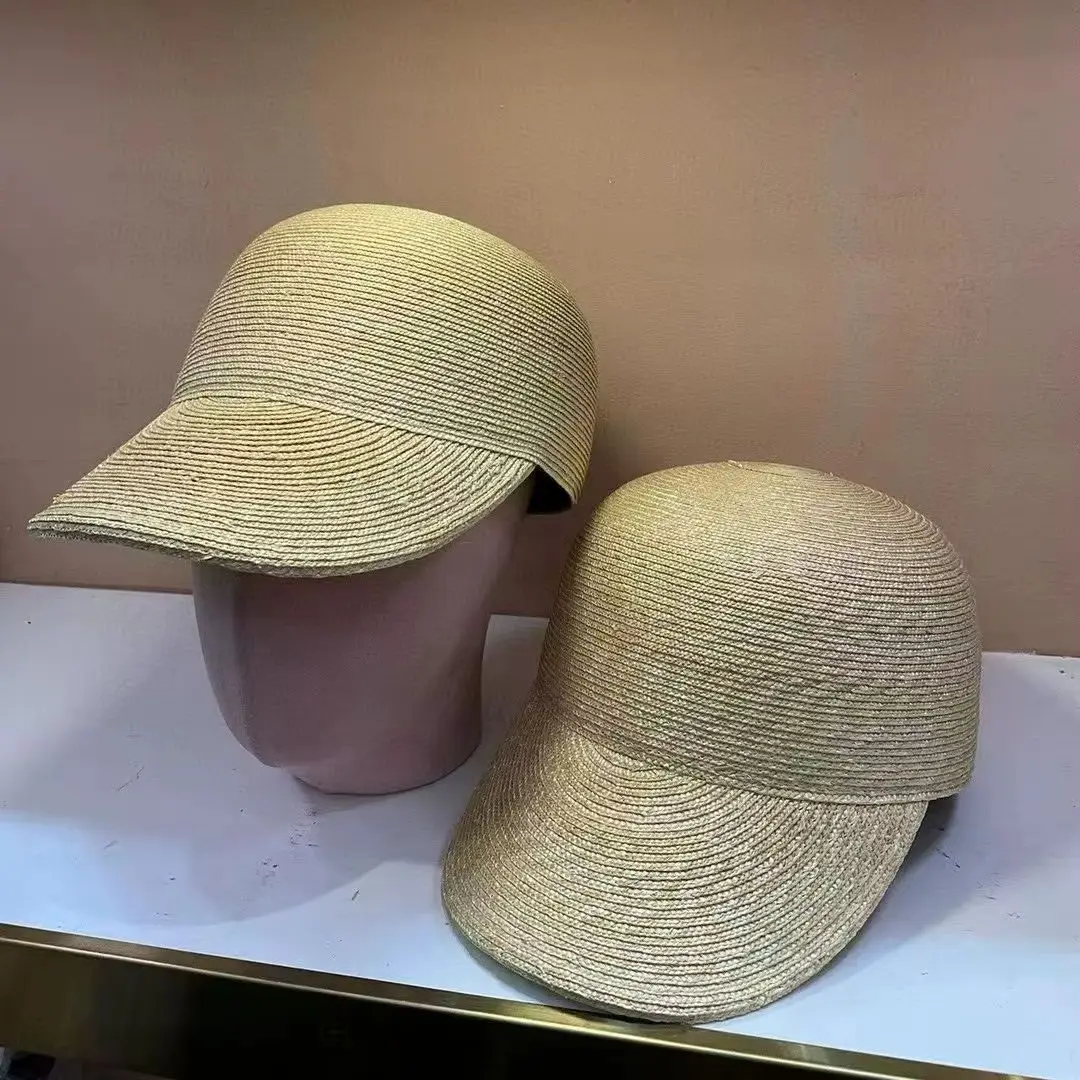 Women's summer natural straw sun hat with visor
Women's summer natural straw sun hat with visor