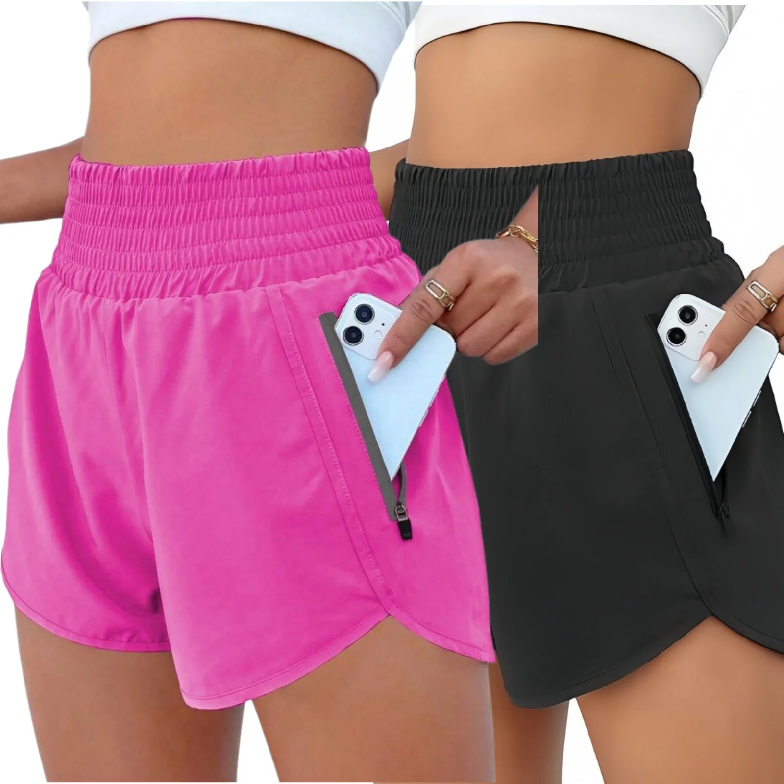 2PCS High Waisted Running Yoga Shorts with Built-in Lining for Women, Anti-Slip Boxer Jogger Shorts with Pocket
2PCS High Waisted Running Yoga Shorts with Built-in Lining for Women, Anti-Slip Boxer Jogger Shorts with Pocket