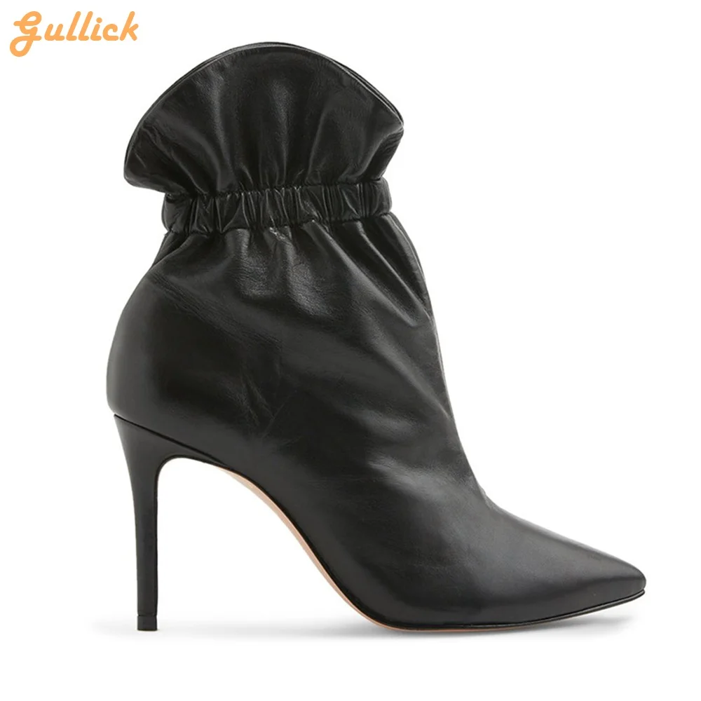 Black/white PU Pointed Toe Boots Ankle Elastic Stiletto Heel Women Slip On Short Boots Solid Color Fashion Plus Size Boots
Black/white PU Pointed Toe Boots Ankle Elastic Stiletto Heel Women Slip On Short Boots Solid Color Fashion Plus Size Boots