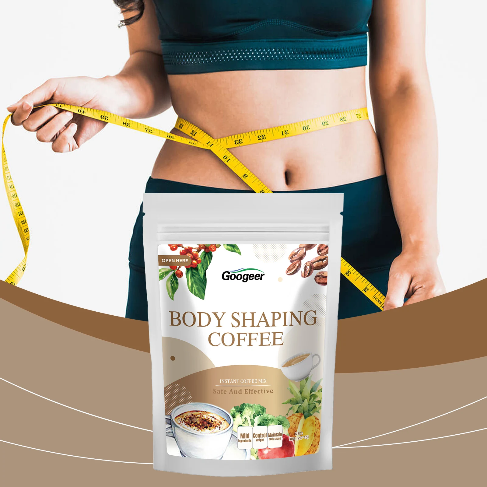 30g Googeer Instant Fat Burning Shape Coffee Promote Metabolism Detoxification Healthy Fast Weight Loss Physical Therapy Coffee
30g Googeer Instant Fat Burning Shape Coffee Promote Metabolism Detoxification Healthy Fast Weight Loss Physical Therapy Coffee
