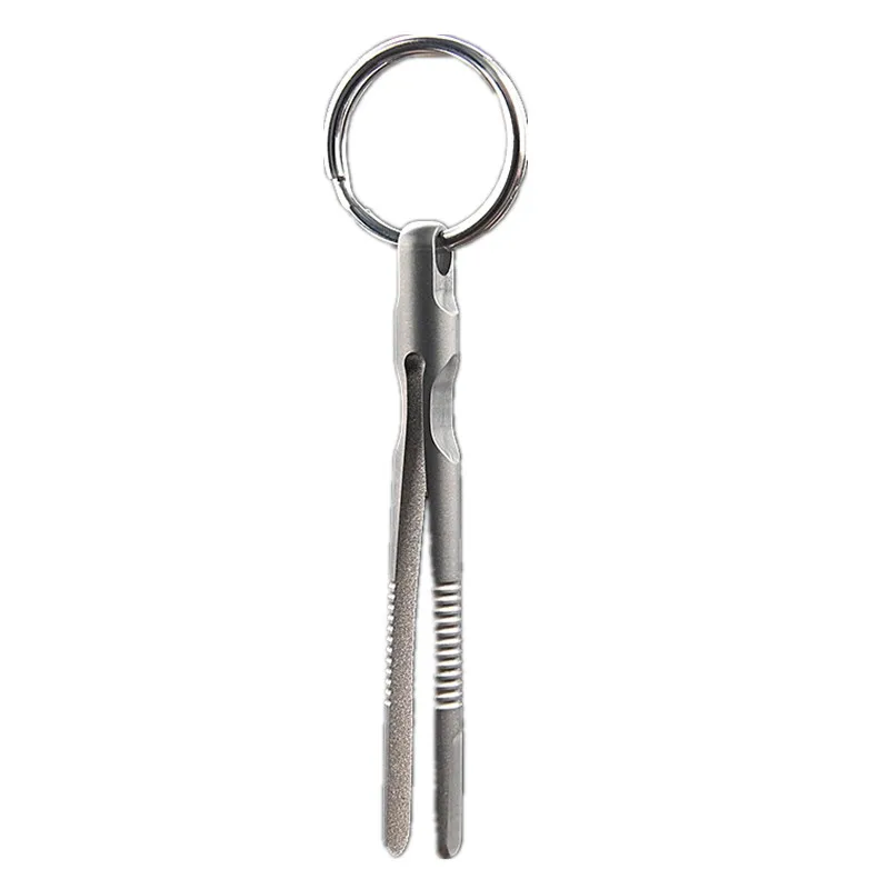EDC Mini Flat Eyebrow plucking clip Pure titanium alloy tweezers Multi purpose, rust proof and light outdoor tool NO.TXF-2002
EDC Mini Flat Eyebrow plucking clip Pure titanium alloy tweezers Multi purpose, rust proof and light outdoor tool NO.TXF-2002