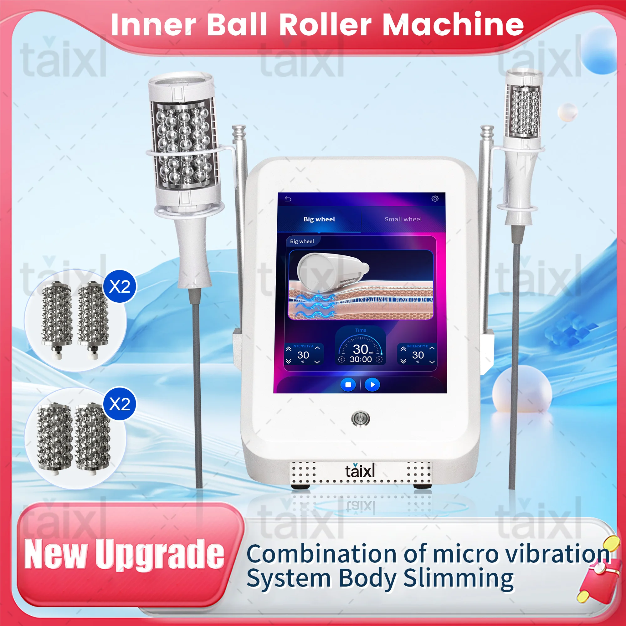 TAIXL RF Nova EMS Sculpt Machine 2025 Новый RF со стимуляцией радиочастотных ручек Роликовый массажер
TAIXL RF Nova EMS Sculpt Machine 2025 Новый RF со стимуляцией радиочастотных ручек Роликовый массажер