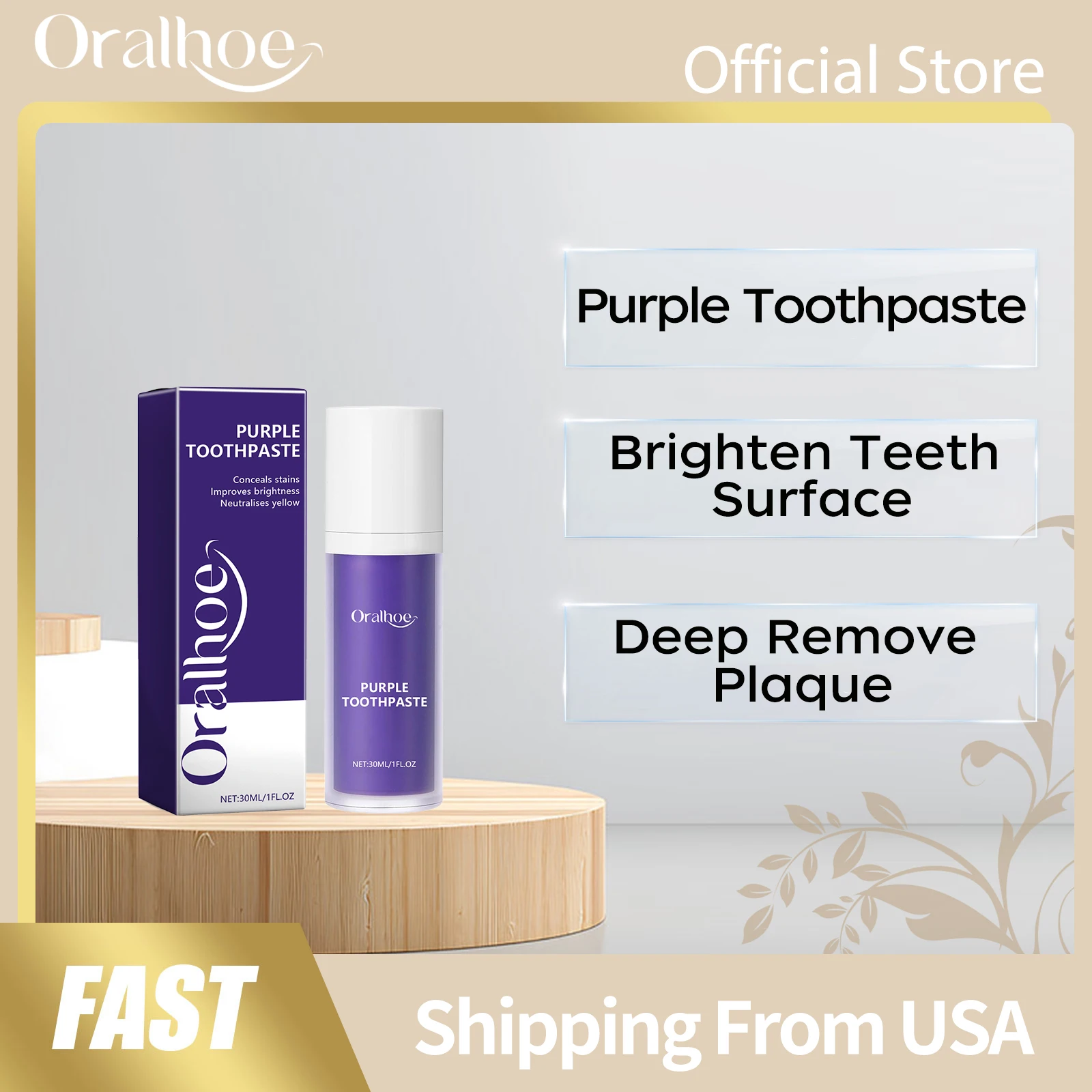 Зубная паста ORALHOE Purple: уменьшает желтизну, удаляет налет, глубоко очищает зубы, освежает дыхание, защищает десны, отбеливает зубы.
Зубная паста ORALHOE Purple: уменьшает желтизну, удаляет налет, глубоко очищает зубы, освежает дыхание, защищает десны, отбеливает зубы.