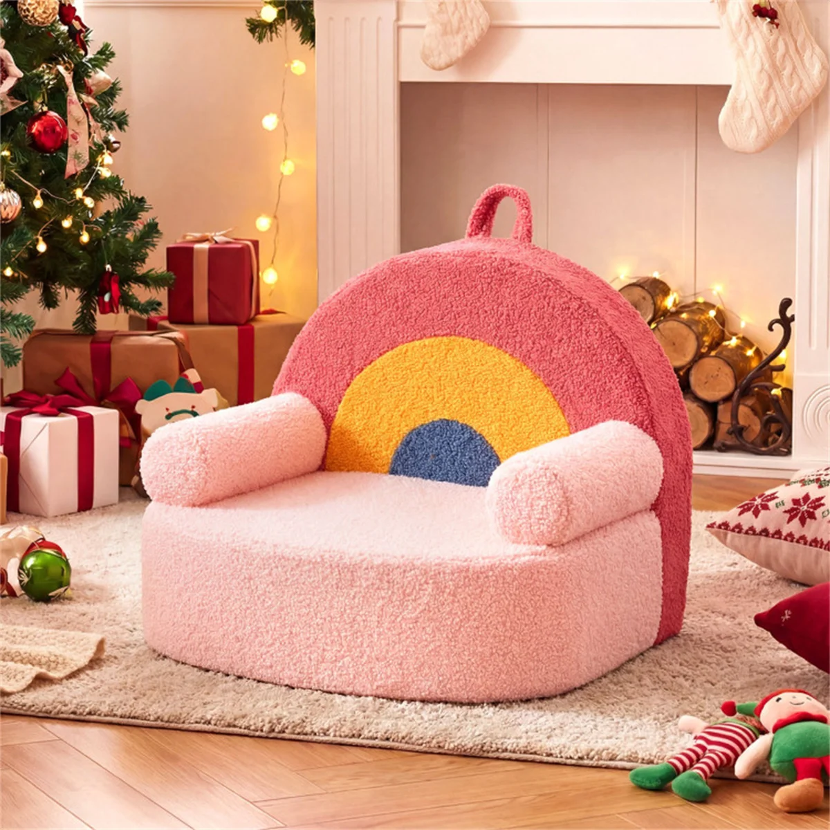 Red Kids Sofa, Soft Teddy Fleece Foam Couch with Carry Handle & Removable Machine-Washable Cover
Red Kids Sofa, Soft Teddy Fleece Foam Couch with Carry Handle & Removable Machine-Washable Cover