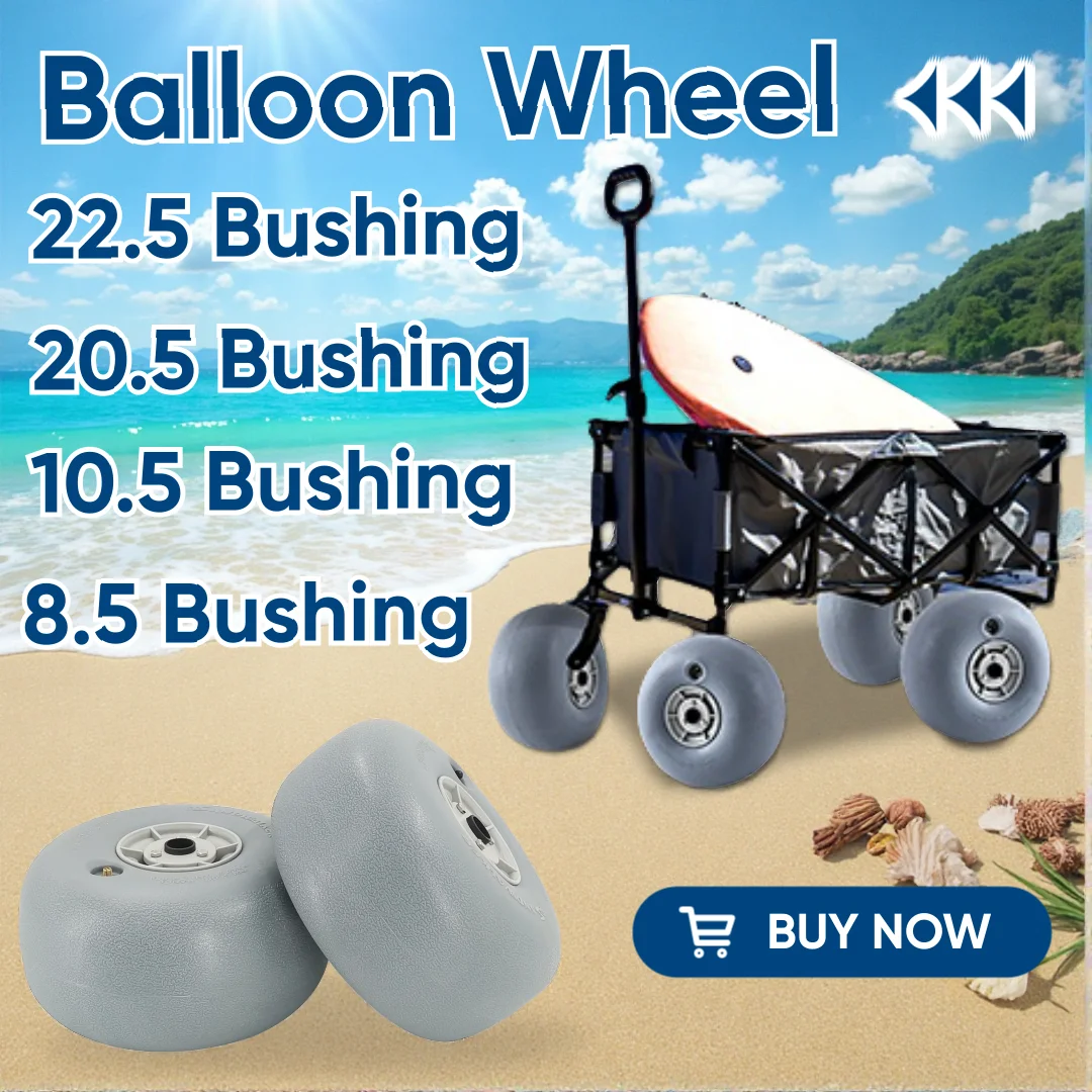 PU Beach Balloon Wheels Beach Cart Tires Replacement Big Sand Wheels for Kayak Canoe Cart Rolling Walker Wheelchair and Boat
PU Beach Balloon Wheels Beach Cart Tires Replacement Big Sand Wheels for Kayak Canoe Cart Rolling Walker Wheelchair and Boat