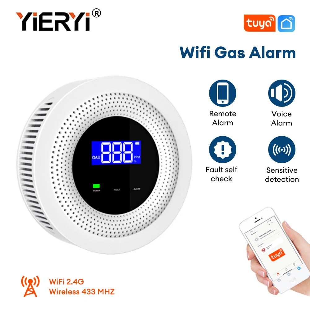 Wi-Fi Bluetooth детектор утечки газа умный датчик Tuya сигнализация для дома природный газ метан пропан монитор утечки с голосовым оповещением
Wi-Fi Bluetooth детектор утечки газа умный датчик Tuya сигнализация для дома природный газ метан пропан монитор утечки с голосовым оповещением