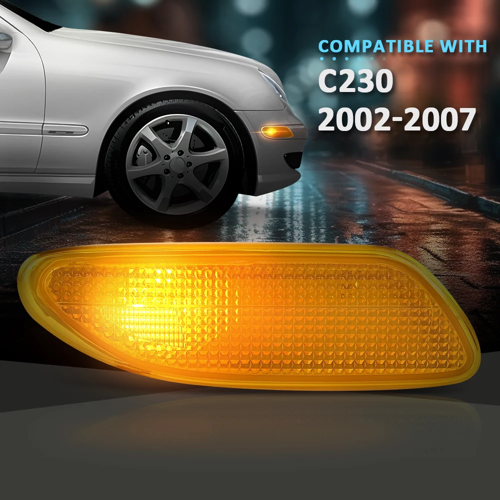 Side Marker Signal Light Fit for 2001-2007 Mercedes-Benz C Class Front Bumper Right Waterproof Snowproof Dustproof Car Accessories
Side Marker Signal Light Fit for 2001-2007 Mercedes-Benz C Class Front Bumper Right Waterproof Snowproof Dustproof Car Accessories