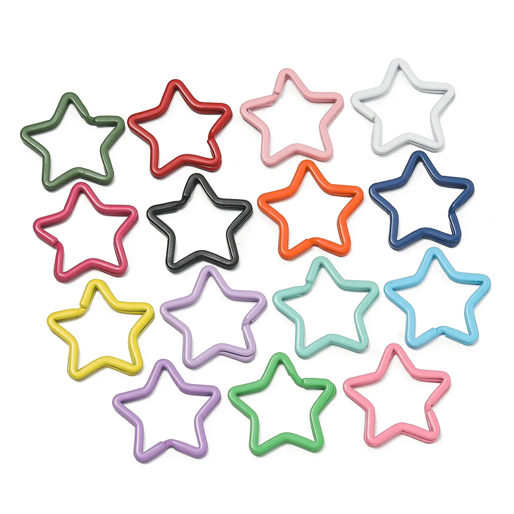 5Pcs/lot 15 Colors Iron Painted Star Key Rings for DIY Keychains Jewelry Making Craft Accessories Durable Metal Star Key Rings
5Pcs/lot 15 Colors Iron Painted Star Key Rings for DIY Keychains Jewelry Making Craft Accessories Durable Metal Star Key Rings