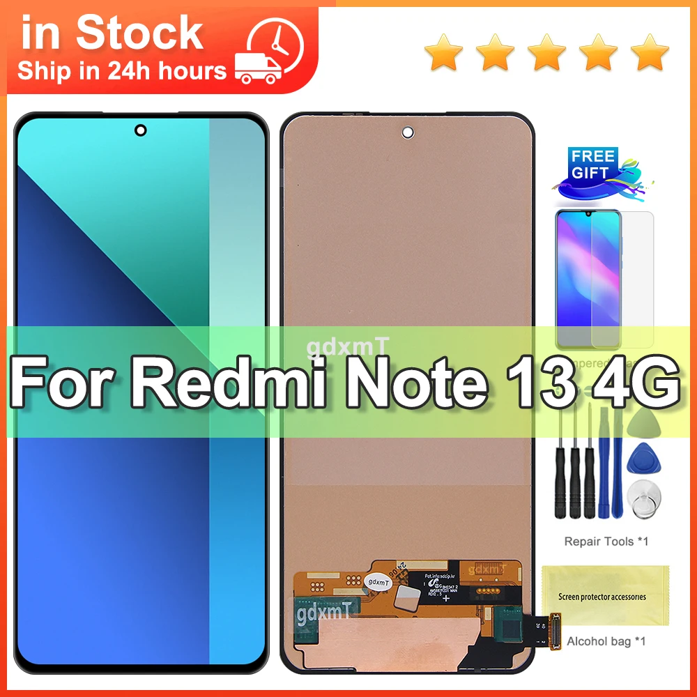 Для Xiaomi Redmi Note 13 4G 6,67 дюйма TFT ЖК-дисплей с сенсорным экраном и рамкой 23129RAA4G, качественная замена для серии Redmi Note
Для Xiaomi Redmi Note 13 4G 6,67 дюйма TFT ЖК-дисплей с сенсорным экраном и рамкой 23129RAA4G, качественная замена для серии Redmi Note