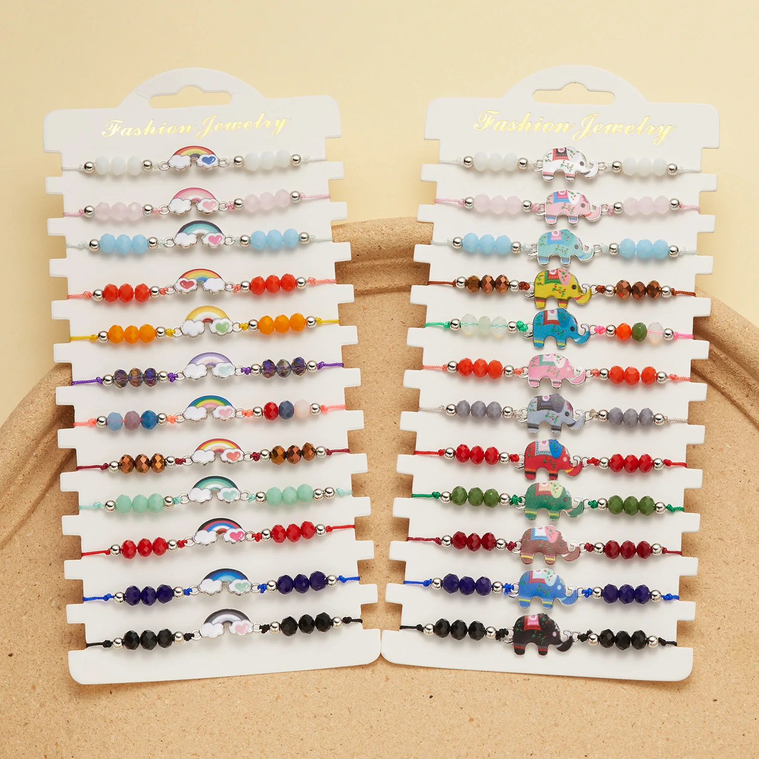 12pcs/lot Crystal Beads Adjustable Bracelet Set Elephant Rainbow Charm Bracelet For Women Handmade Color Weave Jewelry Cute Gift
12pcs/lot Crystal Beads Adjustable Bracelet Set Elephant Rainbow Charm Bracelet For Women Handmade Color Weave Jewelry Cute Gift