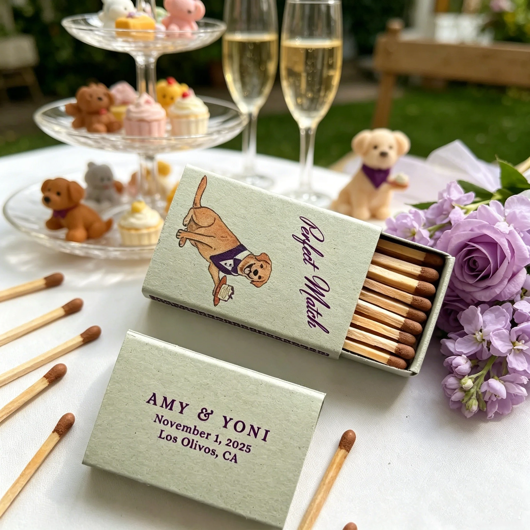 Custom Personalized Dog Wedding Matchboxes Pet Portrait Illustration Matchbox Favor Elegant Keepsake for Wedding Guests
Custom Personalized Dog Wedding Matchboxes Pet Portrait Illustration Matchbox Favor Elegant Keepsake for Wedding Guests