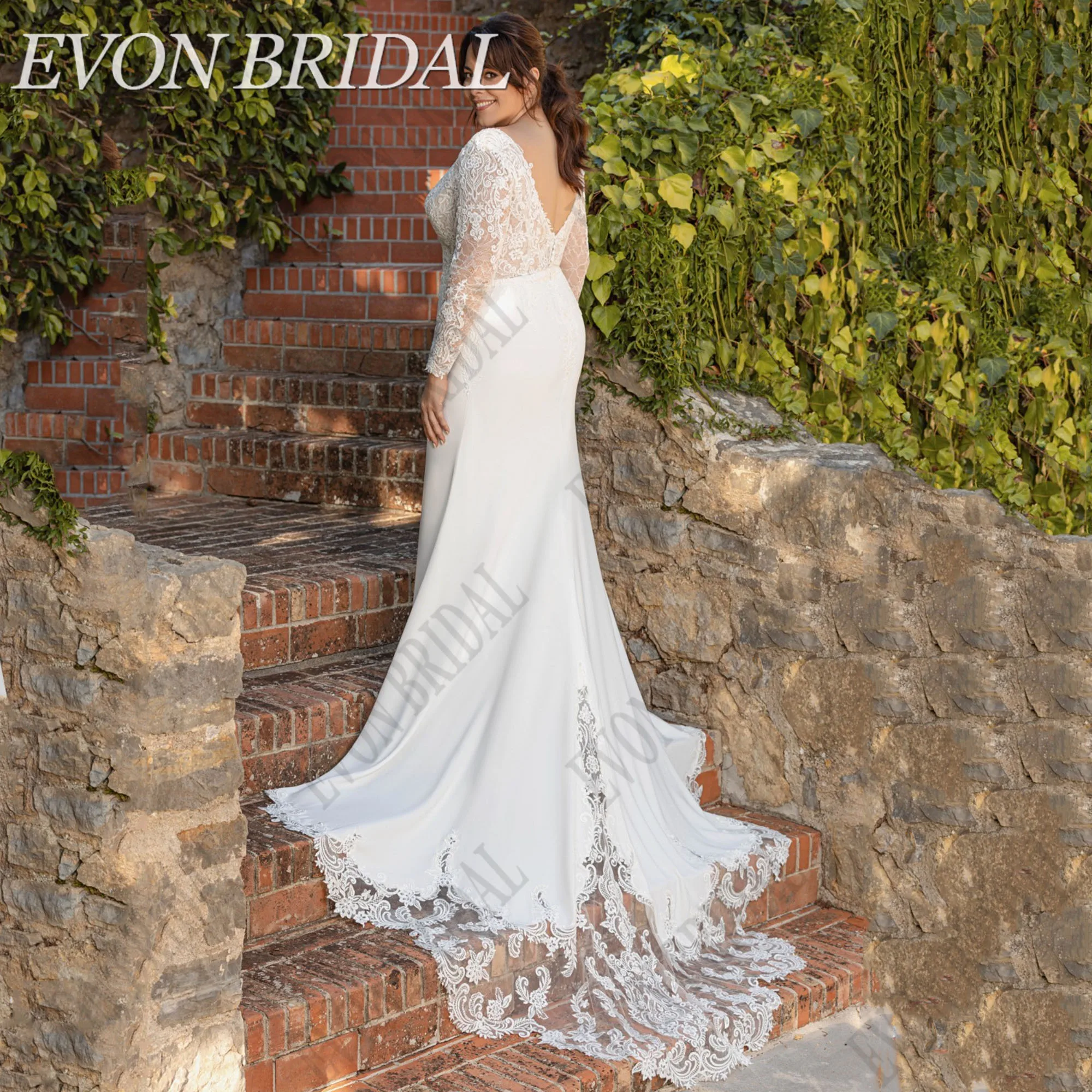 EVON BRIDAL Oversize Sweetheart Mermaid Wedding Dress V-Neck 2025 Applique Bridal Gown Full Sleeve Vestido De Noiva Customized
EVON BRIDAL Oversize Sweetheart Mermaid Wedding Dress V-Neck 2025 Applique Bridal Gown Full Sleeve Vestido De Noiva Customized