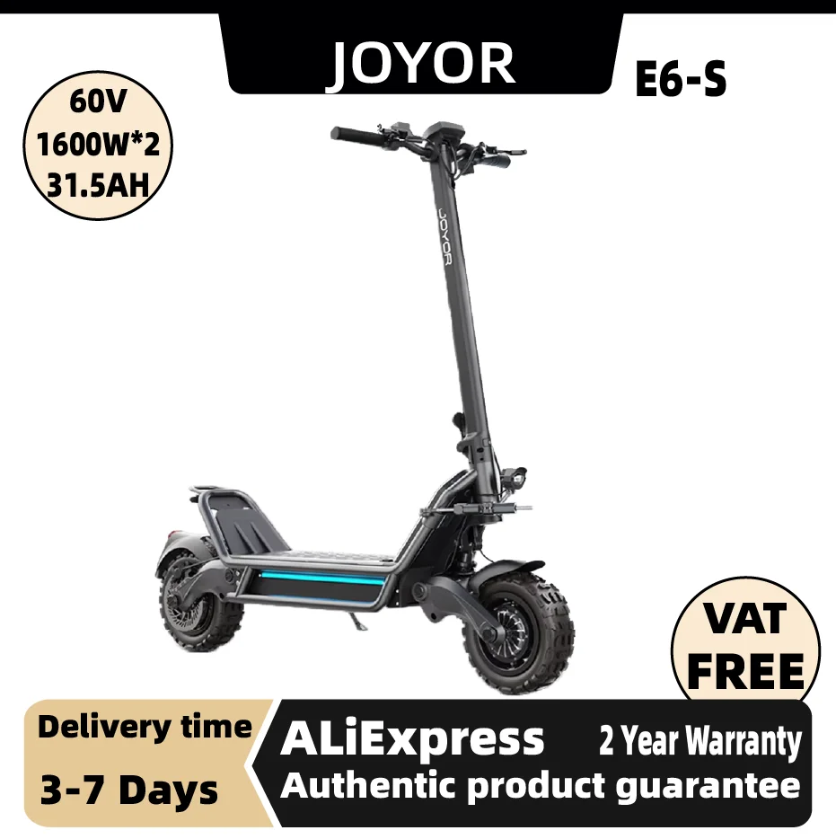 Электросамокат Joyor E6-S для взрослых, 1600W*2 мотор, 60V31.5Ah, складной, с широкими шинами 11 дюймов, электрический горный самокат
Электросамокат Joyor E6-S для взрослых, 1600W*2 мотор, 60V31.5Ah, складной, с широкими шинами 11 дюймов, электрический горный самокат