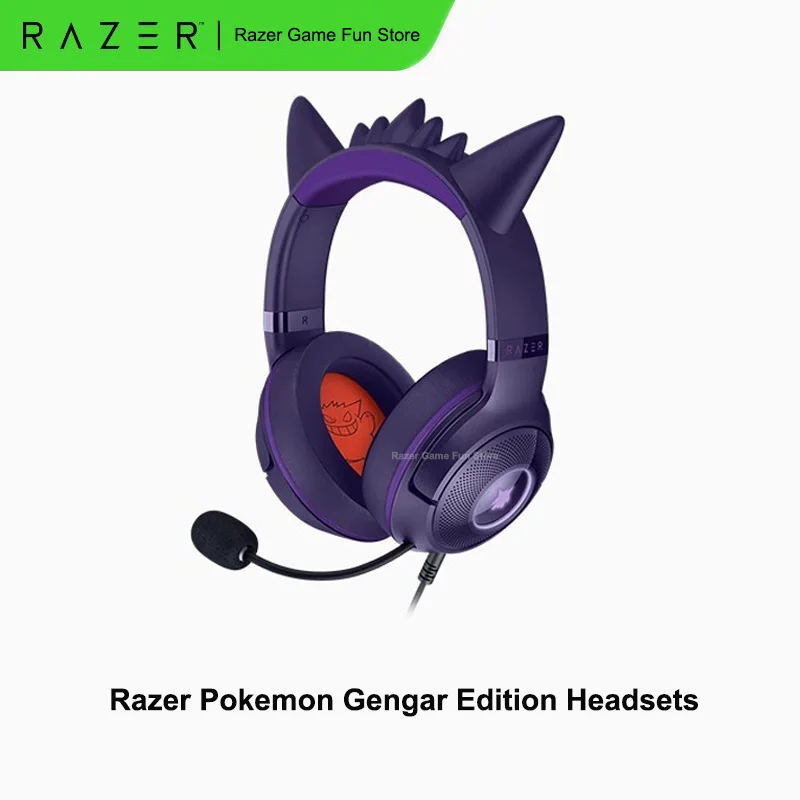 New Razer Pokemon Gengar Edition RGB Kraken Kitty V2 Wired USB Gaming Headsets - TriForce 40mm Drivers - HyperClear Cardioid Mic
New Razer Pokemon Gengar Edition RGB Kraken Kitty V2 Wired USB Gaming Headsets - TriForce 40mm Drivers - HyperClear Cardioid Mic