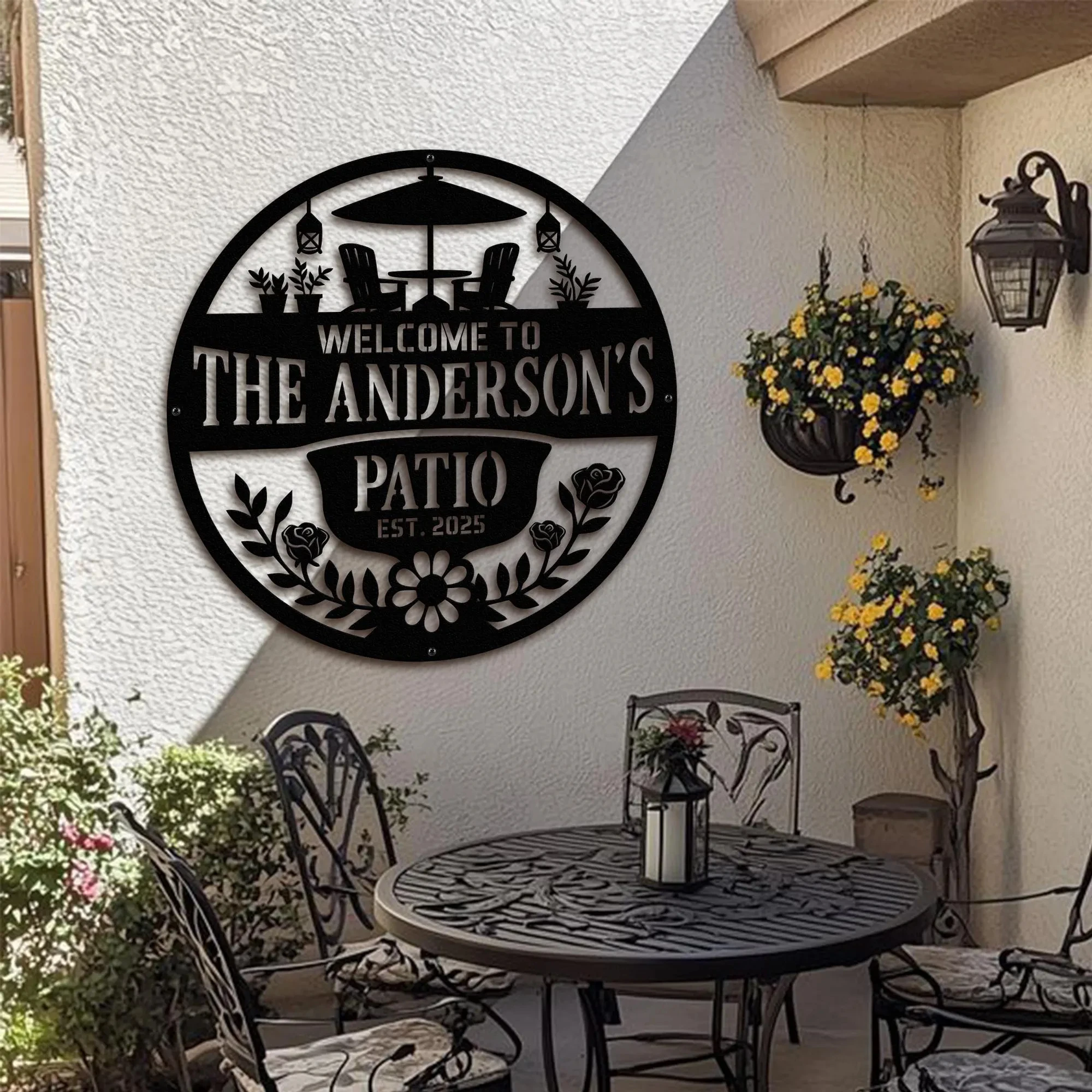 Personalized Metal Patio Sign, Custom Metal Backyard Sign, Outdoor Decor, Custom Family Last Name Sign, Poolside Sign
Personalized Metal Patio Sign, Custom Metal Backyard Sign, Outdoor Decor, Custom Family Last Name Sign, Poolside Sign