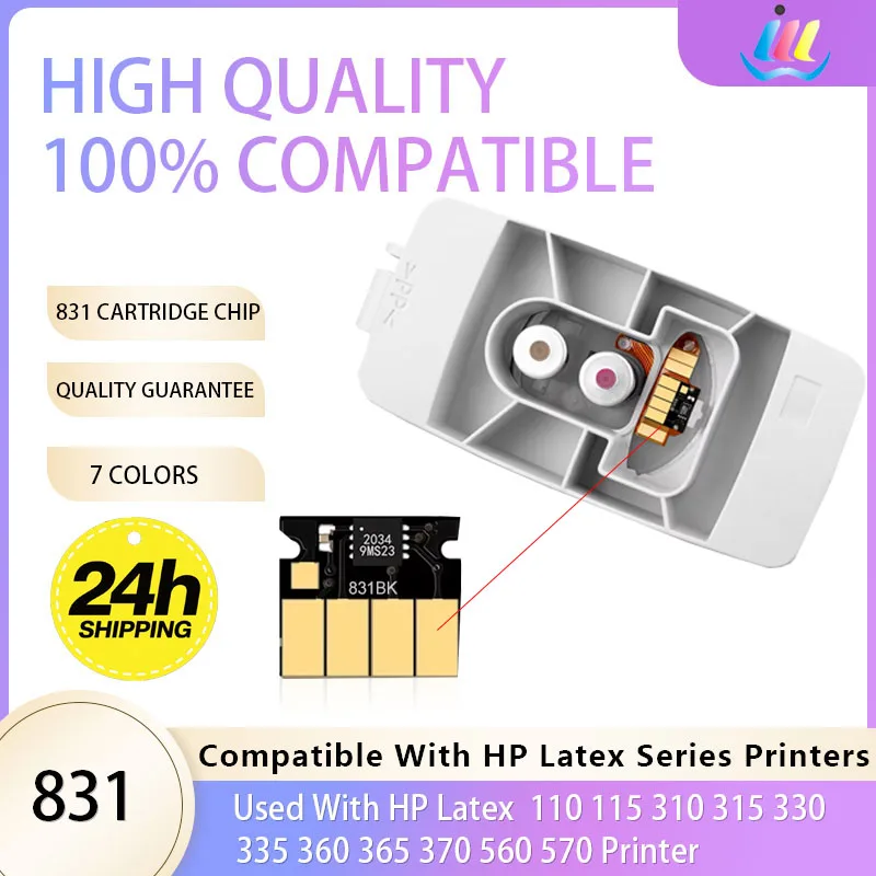 JMDD 831 Ink Cartridge Chip for HP Latex Series 110/115/310/315/330/335/360/365/370/560/570 L360/L365/L330 - New Upgrade Printer
JMDD 831 Ink Cartridge Chip for HP Latex Series 110/115/310/315/330/335/360/365/370/560/570 L360/L365/L330 - New Upgrade Printer