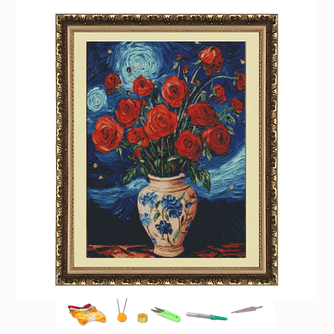 Вышивка крестиком Красные цветы в вазе Пейзаж Нить Рисунок DIY Набор для рукоделия Украсьте Печать на Canva 11CT
Вышивка крестиком Красные цветы в вазе Пейзаж Нить Рисунок DIY Набор для рукоделия Украсьте Печать на Canva 11CT