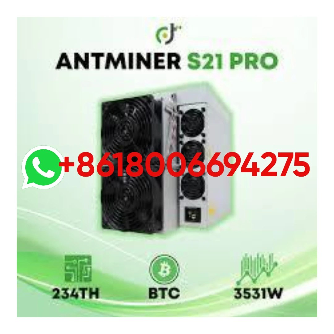 B. HOT SALES Bitmain Antminer S21 Pro 234T 245T 3531W Bitcoin Miner BTC BCH Mining
B. HOT SALES Bitmain Antminer S21 Pro 234T 245T 3531W Bitcoin Miner BTC BCH Mining