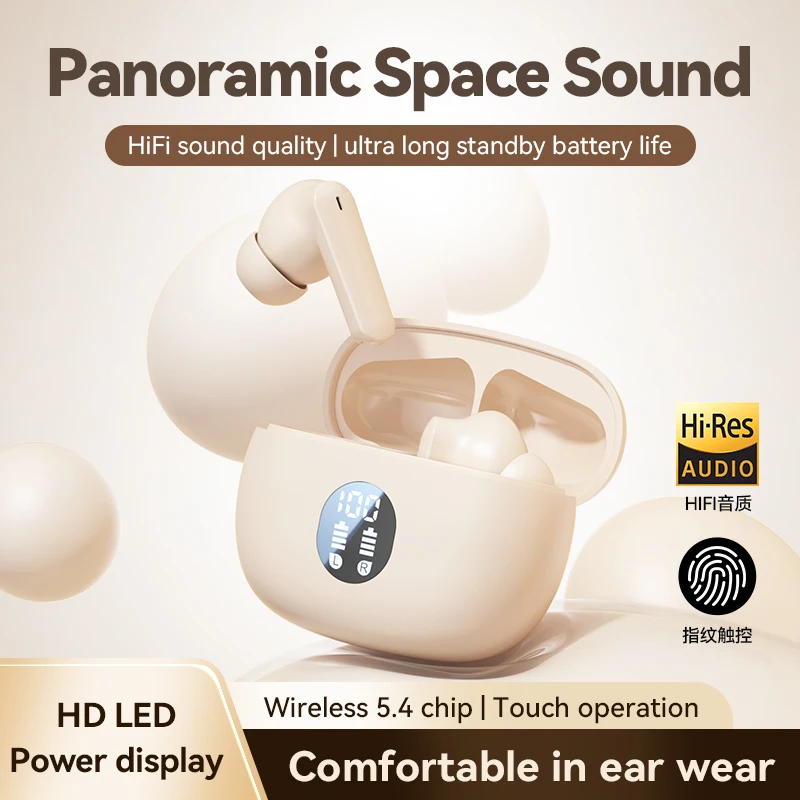 Bluetooth 5.4 Wireless Touch Control Headphones TWS Sports LED Display Headset HiFI Stereo Waterproof Earphone with Microphone
Bluetooth 5.4 Wireless Touch Control Headphones TWS Sports LED Display Headset HiFI Stereo Waterproof Earphone with Microphone