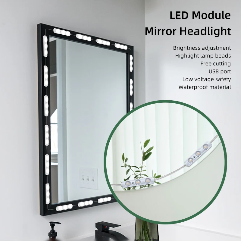 USB LED Mirror Front Light Strip, Dimmable Brightness, Flexible Neon Rope Lights for Vanity Makeup Mirror, Bedroom, Decoration
USB LED Mirror Front Light Strip, Dimmable Brightness, Flexible Neon Rope Lights for Vanity Makeup Mirror, Bedroom, Decoration