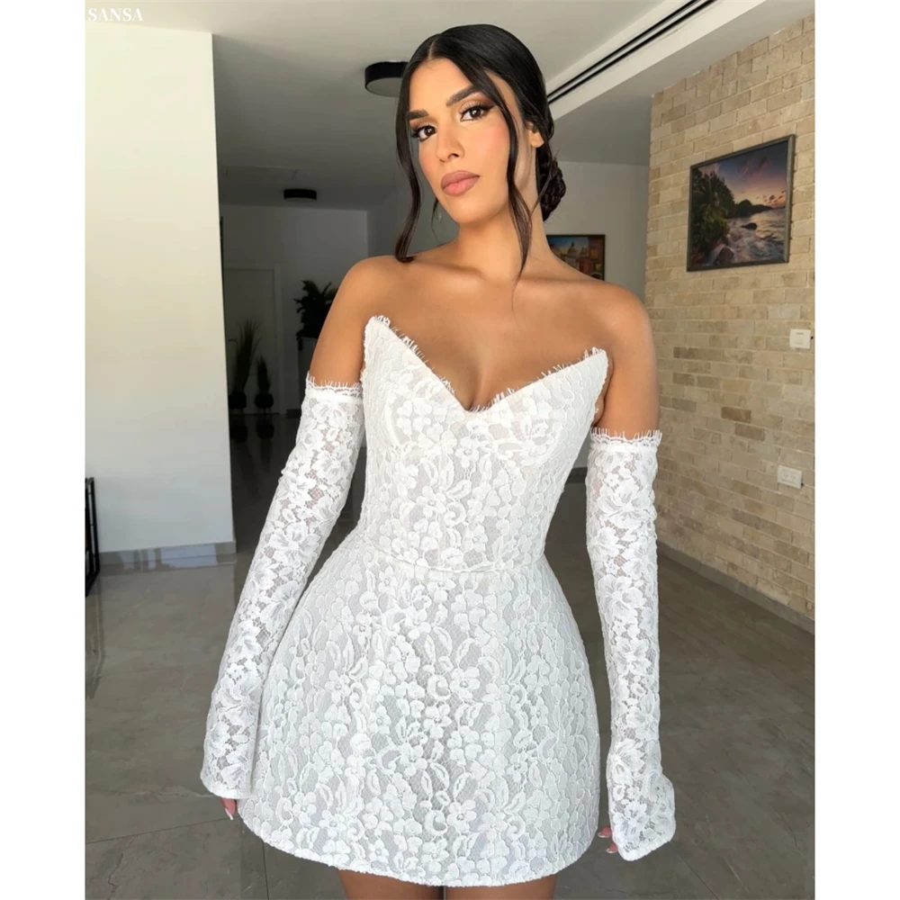 Sansa белое кружевное платье трапециевидной формы с v-образным вырезом по индивидуальному заказу, элегантное платье для выпускного вечера с бесплатными рукавами, Vestidos De Noche, короткое вечернее платье 2025
Sansa белое кружевное платье трапециевидной формы с v-образным вырезом по индивидуальному заказу, элегантное платье для выпускного вечера с бесплатными рукавами, Vestidos De Noche, короткое вечернее платье 2025
