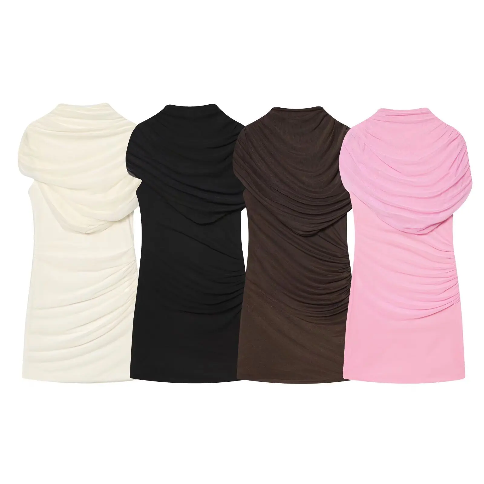 Summer Elegant Ruched Hooded Mini Dress Women Sexy Cowl Neck Backless Slim Fit Short Dresses Y2K Harajuku Solid Sleeveless Vesti
Summer Elegant Ruched Hooded Mini Dress Women Sexy Cowl Neck Backless Slim Fit Short Dresses Y2K Harajuku Solid Sleeveless Vesti