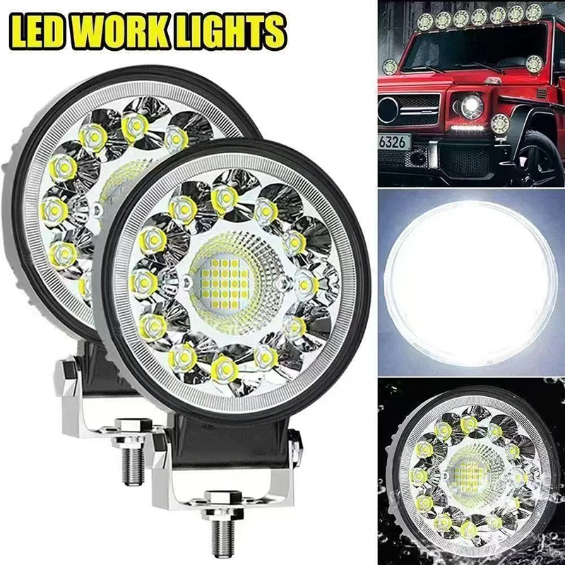 2PCS 4 Inch Round LED Pod Lights - 12V 24V Off Road Driving Light Bar for SUV, Truck, ATV, Tractor, Flood & Spot Beam Fog light
2PCS 4 Inch Round LED Pod Lights - 12V 24V Off Road Driving Light Bar for SUV, Truck, ATV, Tractor, Flood & Spot Beam Fog light