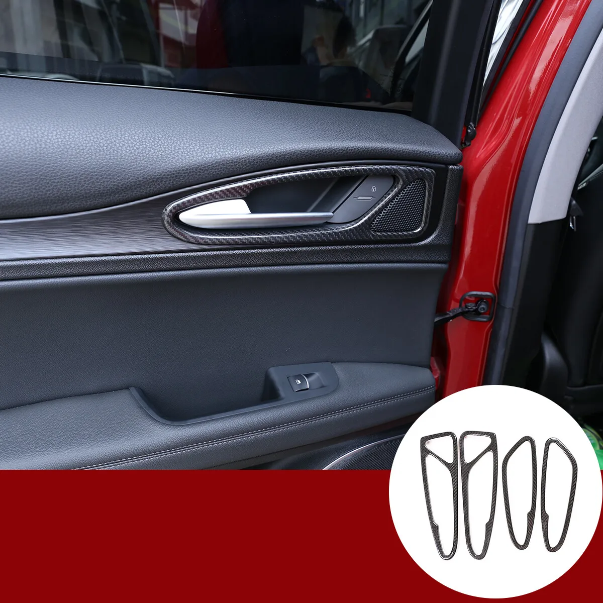 Car Door Interior Handle Frame Trim For Alfa Romeo Stelvio 2017 2018 2019 2020 Dry Carbon Door Decorative Cover Kit Accessories
Car Door Interior Handle Frame Trim For Alfa Romeo Stelvio 2017 2018 2019 2020 Dry Carbon Door Decorative Cover Kit Accessories