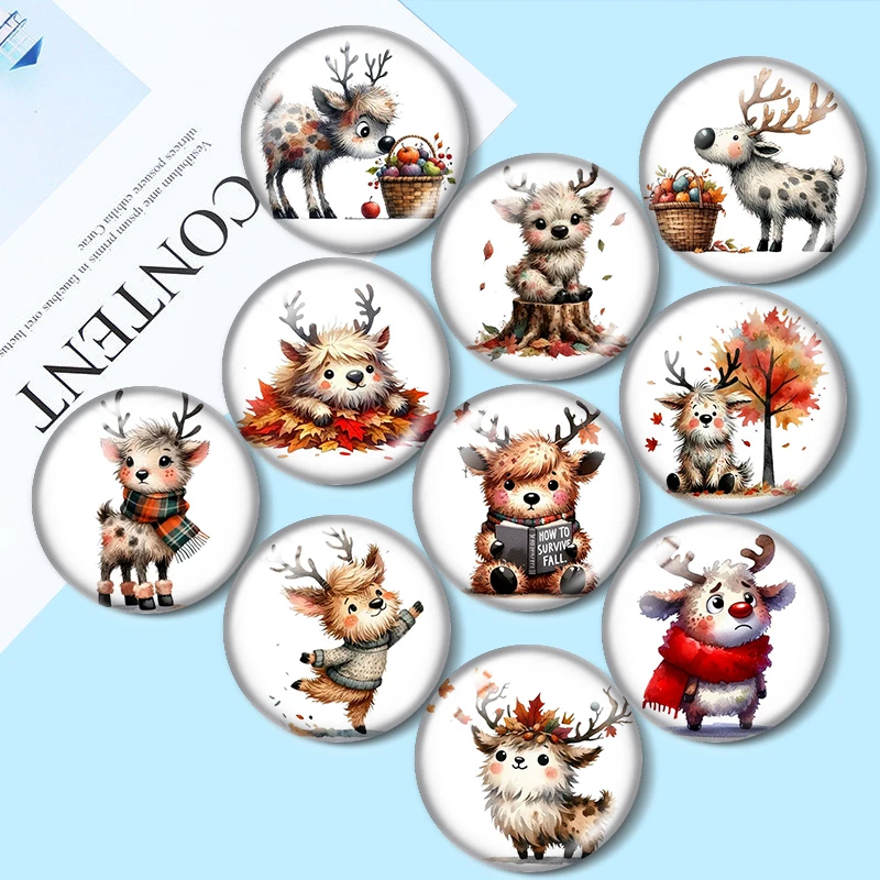 Maple Leaf Deer 10pcs 12mm/16mm/18mm/25mm Round Photo Glass Cabochon Demo Flat Back Making findings
Maple Leaf Deer 10pcs 12mm/16mm/18mm/25mm Round Photo Glass Cabochon Demo Flat Back Making findings