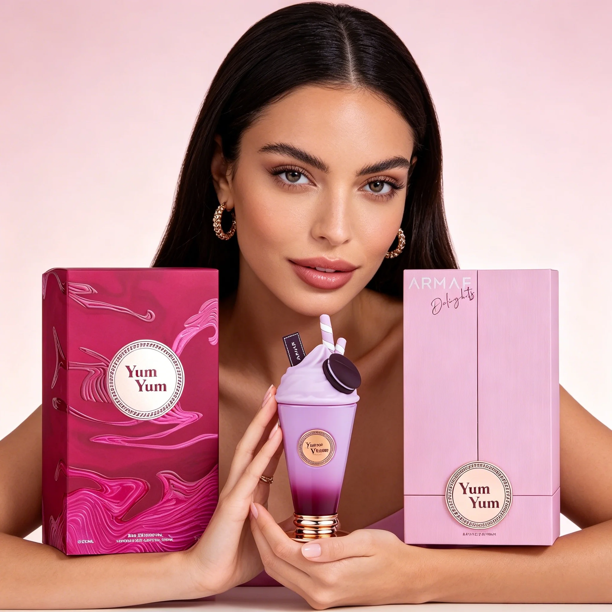 Arm&af Delights Yum Yum Women Eau de Parfum Sweet Creamy Dessert Gourmand Scent Cute Milkshake Shaped Bottle Long Lasting Girly Perfume Perfect Holiday Birthday Gift for Her
Arm&af Delights Yum Yum Women Eau de Parfum Sweet Creamy Dessert Gourmand Scent Cute Milkshake Shaped Bottle Long Lasting Girly Perfume Perfect Holiday Birthday Gift for Her