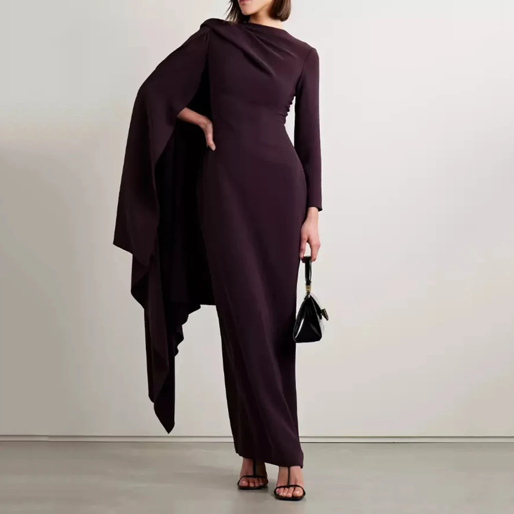 Msikoods Long Sleeve Cape Evening Dress Special Occasions Elegant Wedding Party Dress Saudi Arabia Prom Dress 2025 Customized
Msikoods Long Sleeve Cape Evening Dress Special Occasions Elegant Wedding Party Dress Saudi Arabia Prom Dress 2025 Customized
