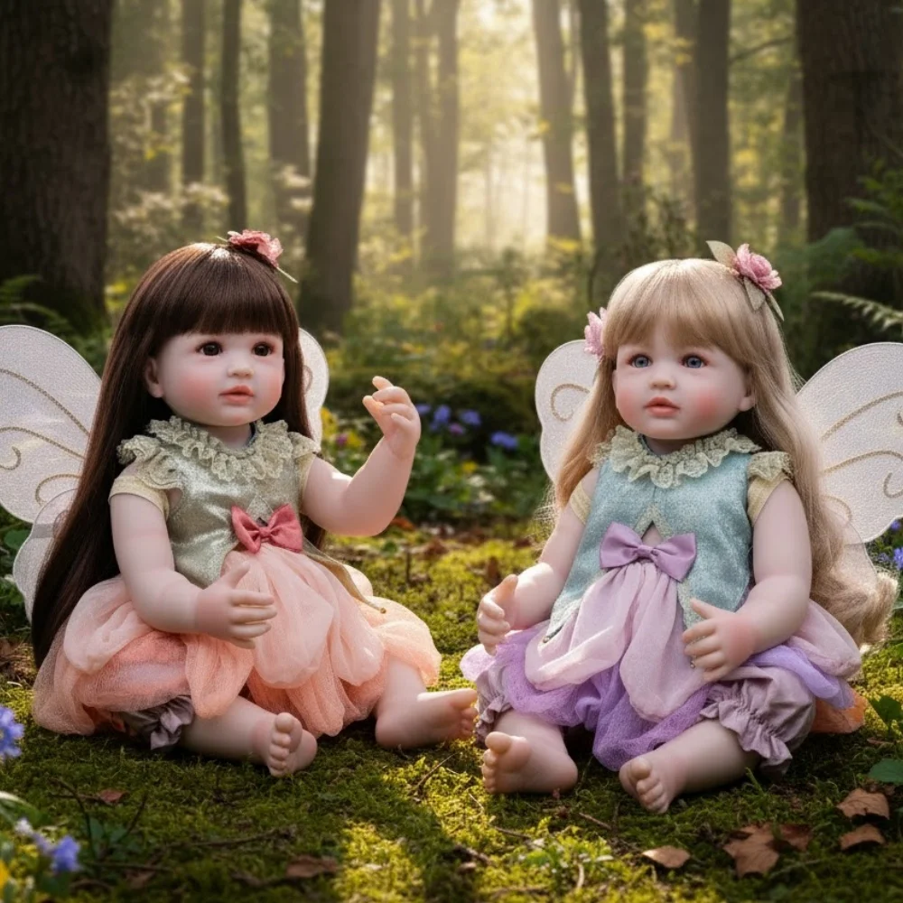 Cloveray 22 inch Full Body Vinyl Realistic Reborn Baby Doll Super Cute Fairy Vinyl Doll With Wings Handmade Art Birthday Gift
Cloveray 22 inch Full Body Vinyl Realistic Reborn Baby Doll Super Cute Fairy Vinyl Doll With Wings Handmade Art Birthday Gift