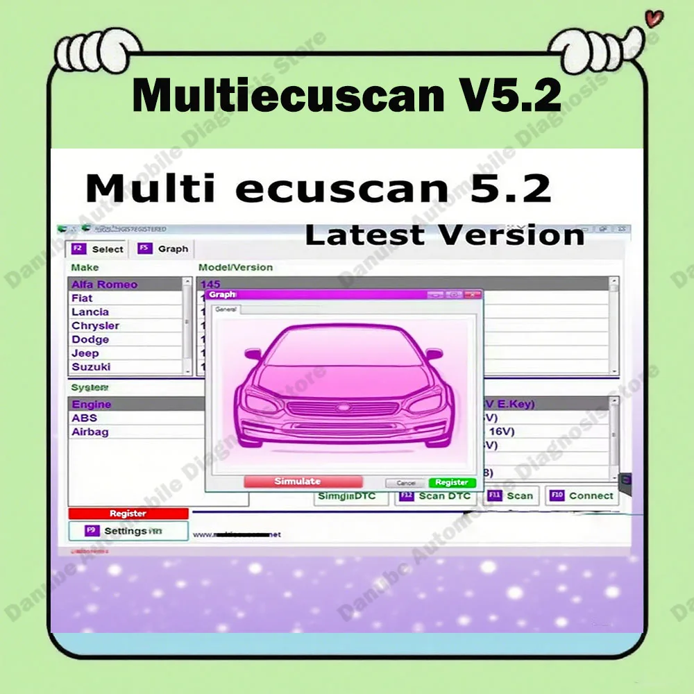 Latest Multiecuscan V5.2 Scanner Software for Various Vehicle Models in Europe ELM327 Flat Adapter Registered Unlimited Keygen
Latest Multiecuscan V5.2 Scanner Software for Various Vehicle Models in Europe ELM327 Flat Adapter Registered Unlimited Keygen